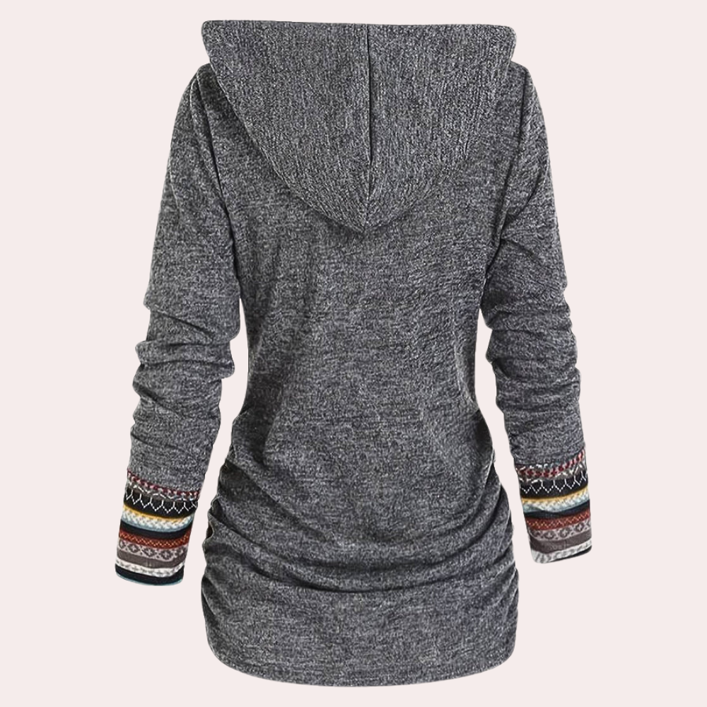 A stylish and comfortable women's sweatshirt that combines elegance with everyday comfort