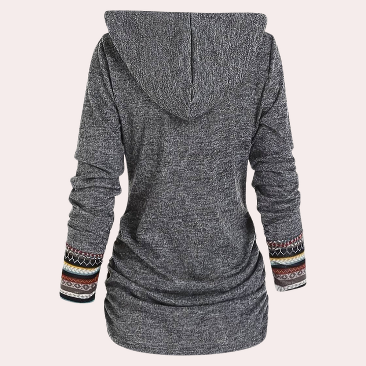 A stylish and comfortable women's sweatshirt that combines elegance with everyday comfort