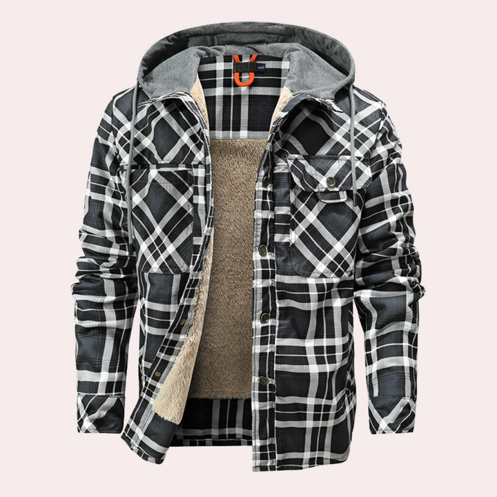 Elegant men's sweatshirt with fashionable hoodie