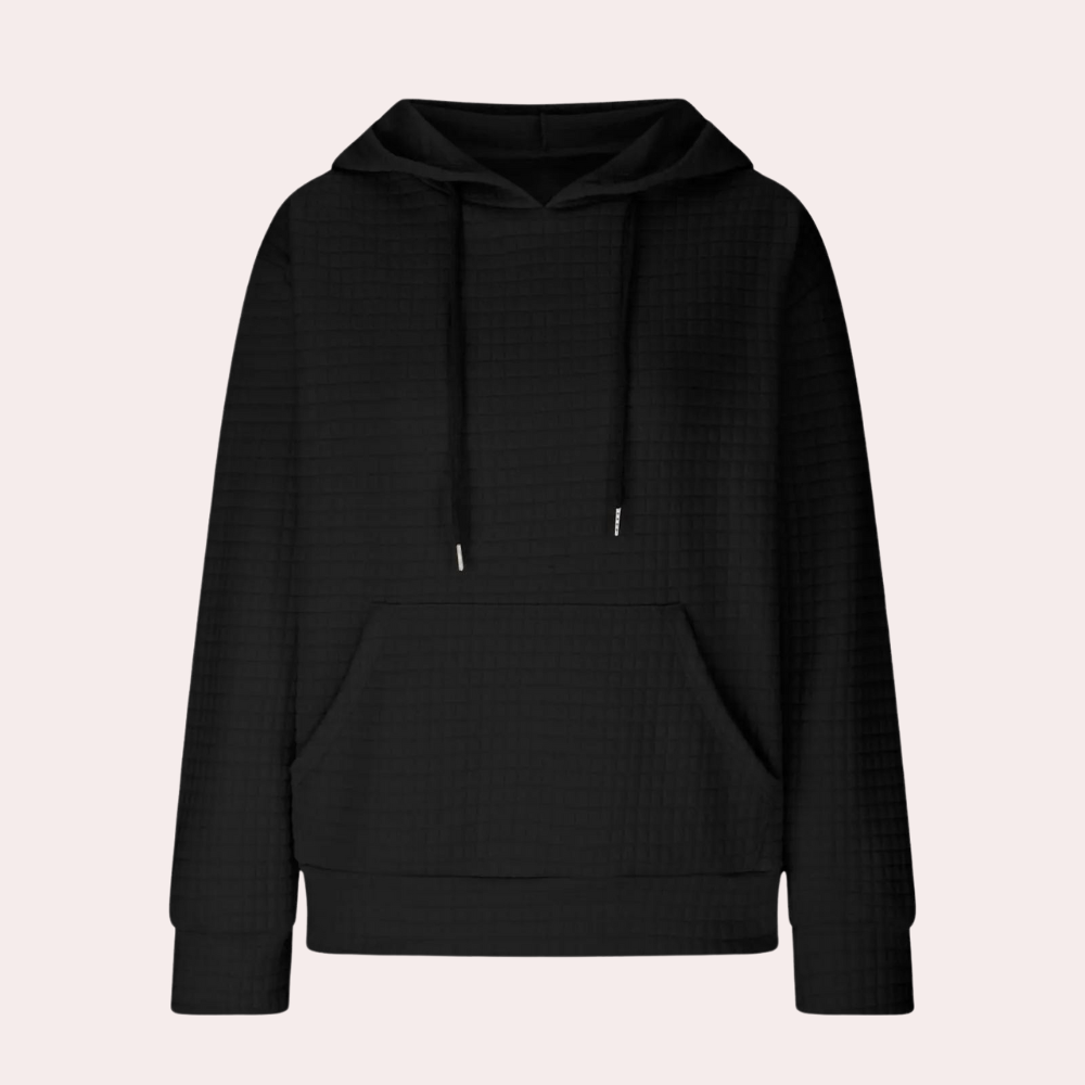 Stylish women's hoodie with adjustable drawcord