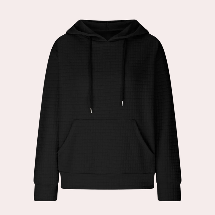 Stylish women's hoodie with adjustable drawcord