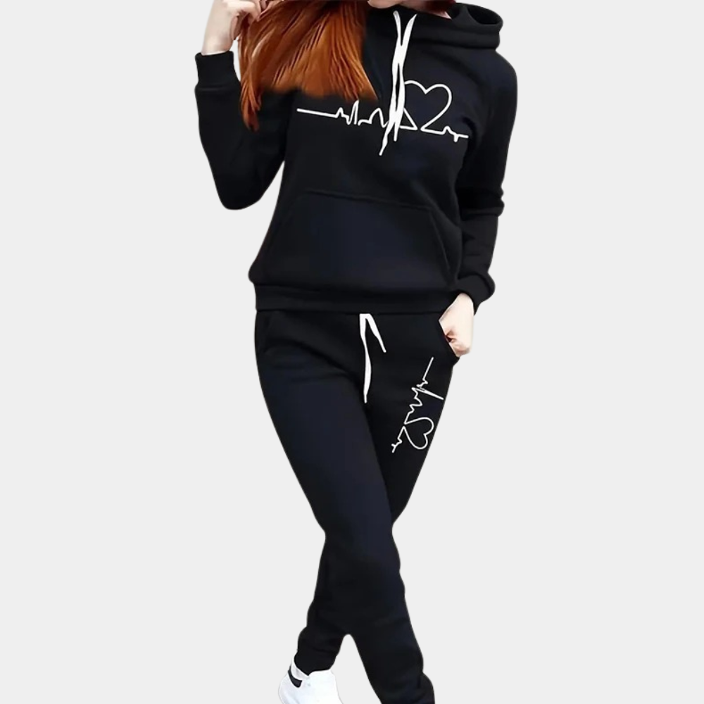 Elegant and on-trend hooded set for women