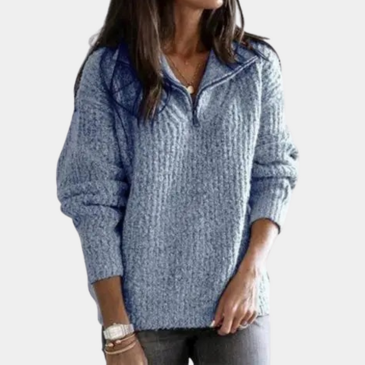 Adrianna - Stylish and comfortable women's jumper with fashionable zip