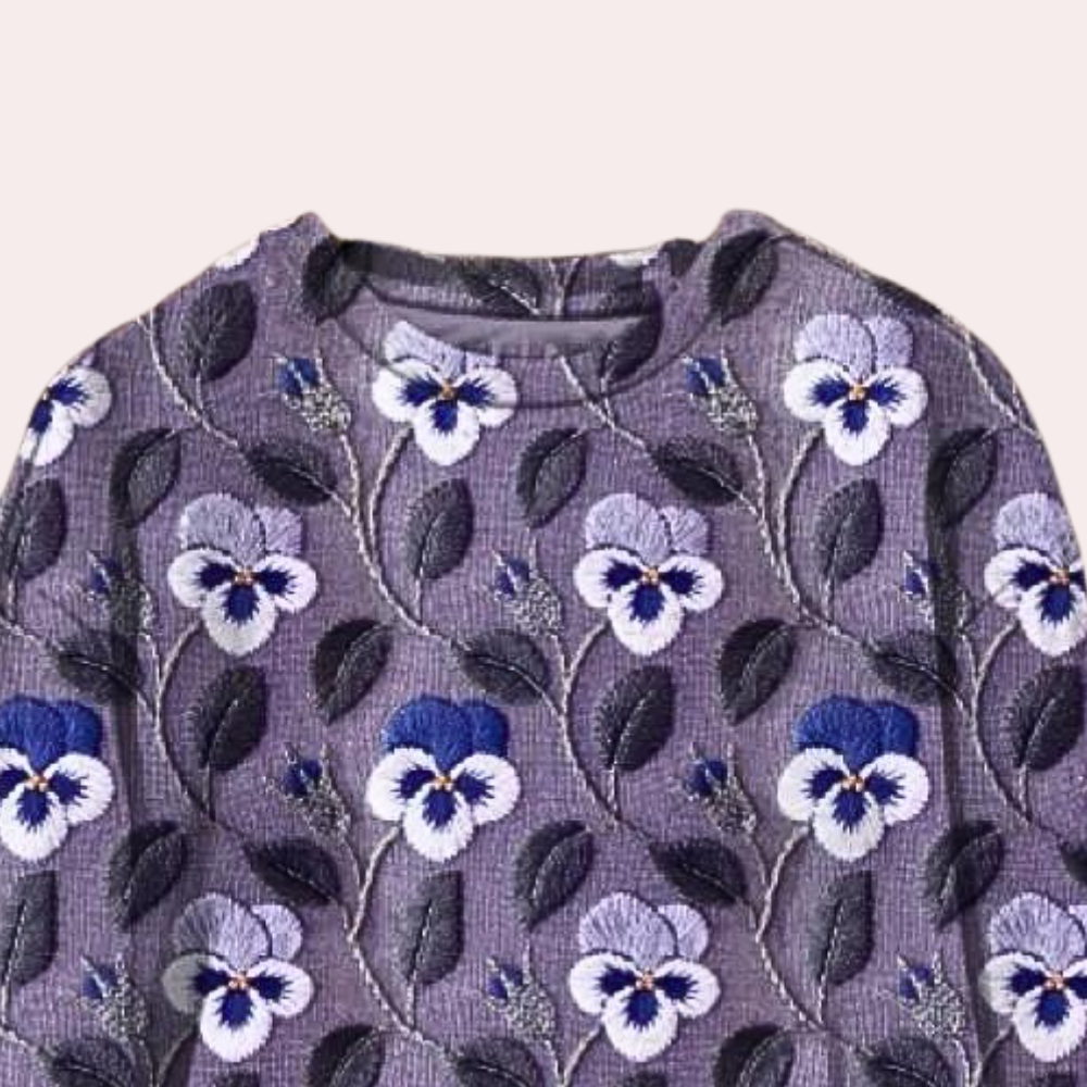 Cora - stylish women's jumper with stunning floral embroidery