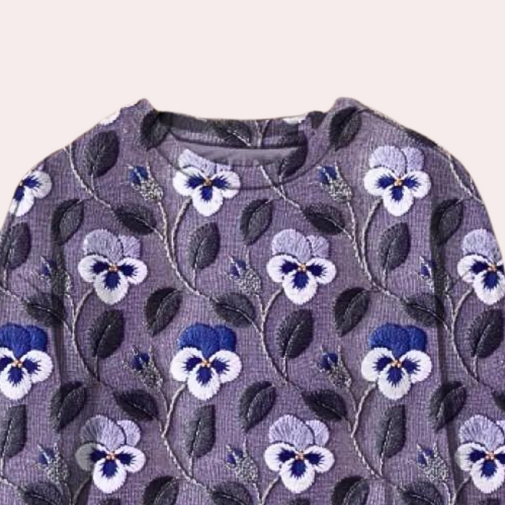 Cora - stylish women's jumper with stunning floral embroidery