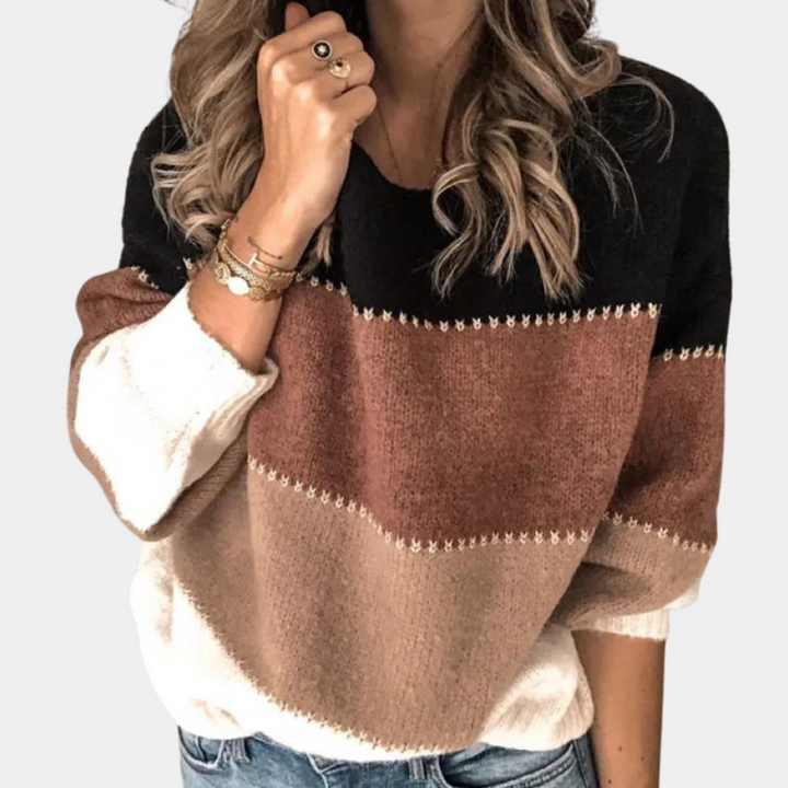 Stylish striped jumper for women - Claire