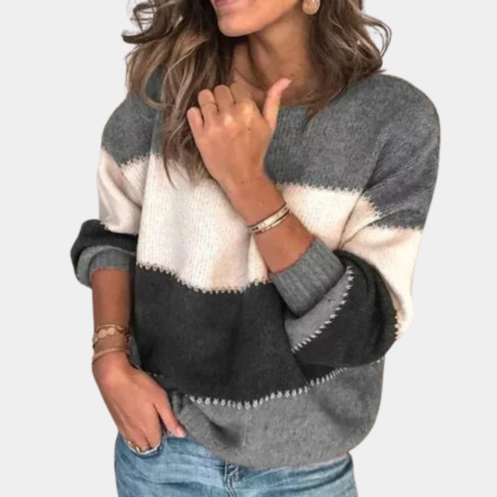 Stylish striped jumper for women - Claire
