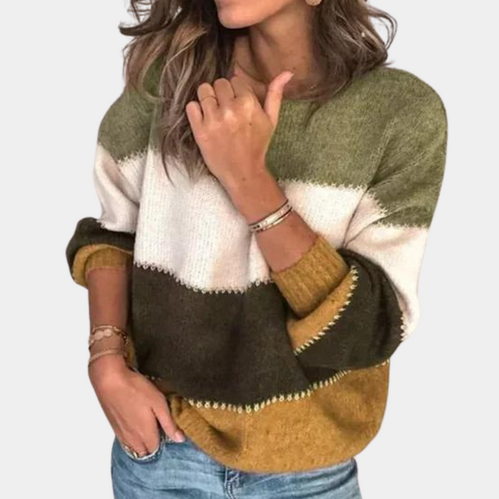 Stylish striped jumper for women - Claire