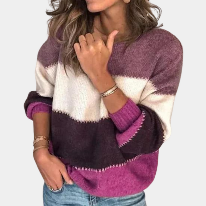 Stylish striped jumper for women - Claire