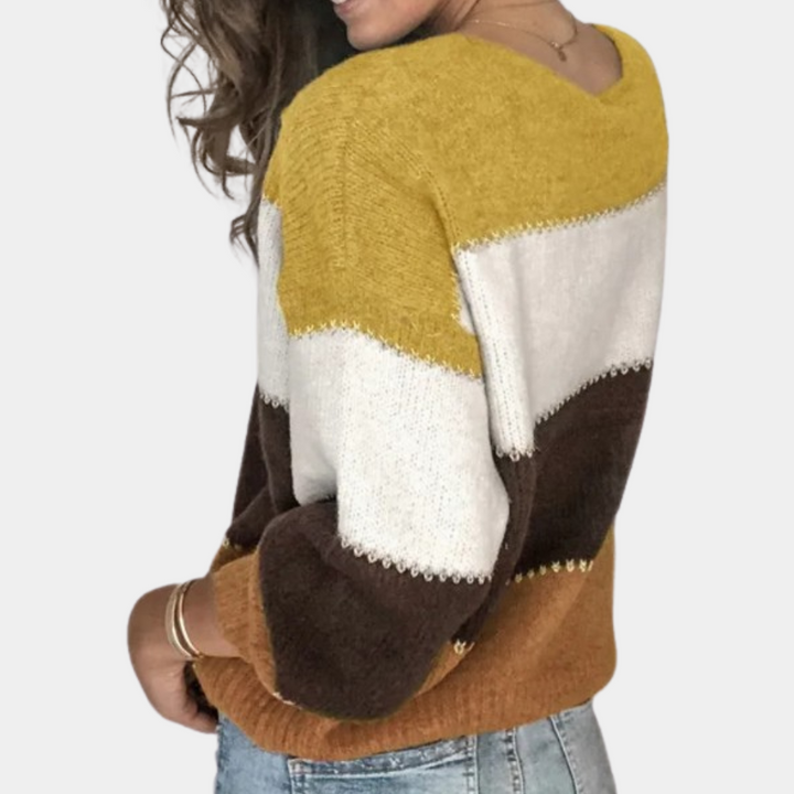 Stylish striped jumper for women - Claire