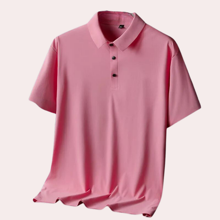 Men's Miguel luxury silk polo shirt: everyday elegance at its best