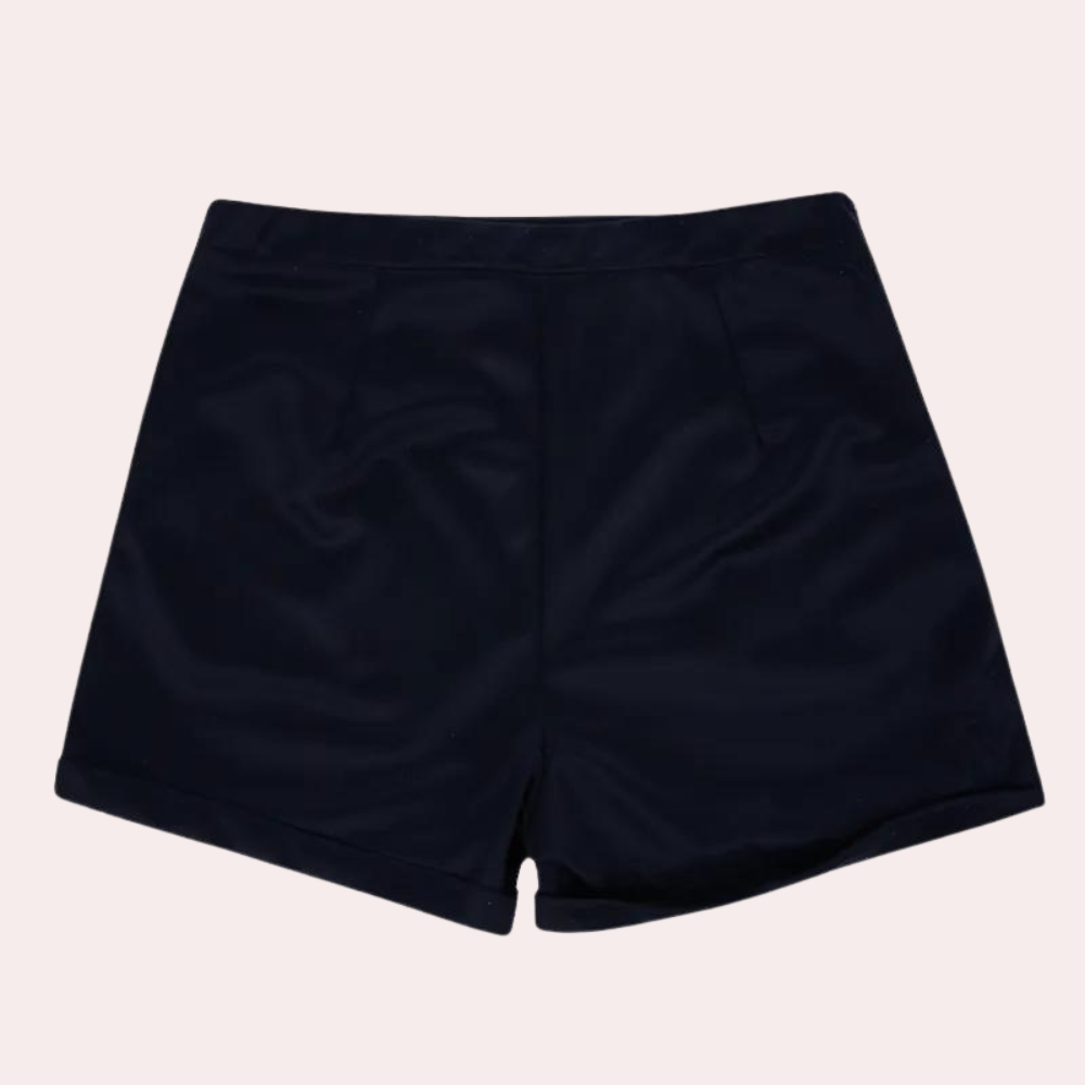 Agatha - Stylish women's shorts with dazzling gold buttons