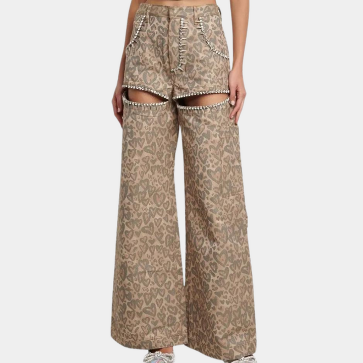 Jovana - Vintage inspired retro jeans with striking cut-outs