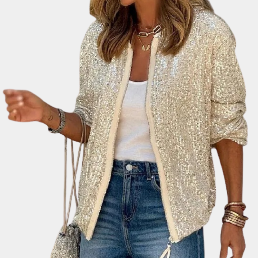Stylish women's sequin jacket - for a dazzling look!