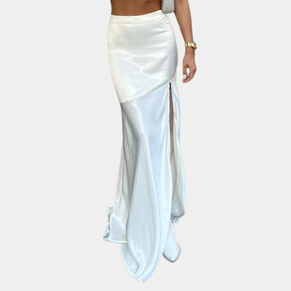 Sensual maxi skirt with fashionable slit for women