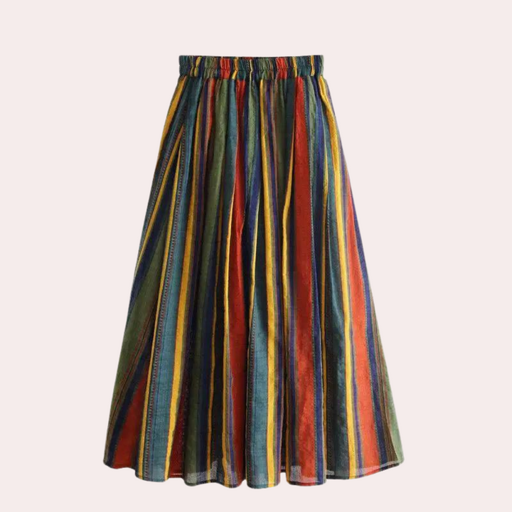 Stylish women's retro striped skirt - the perfect choice for any occasion!