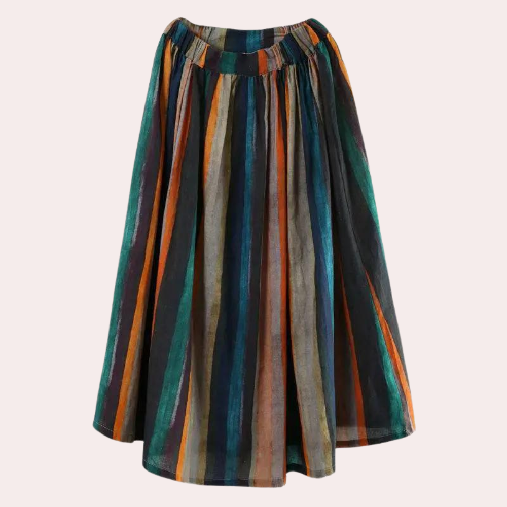 Stylish women's retro striped skirt - the perfect choice for any occasion!
