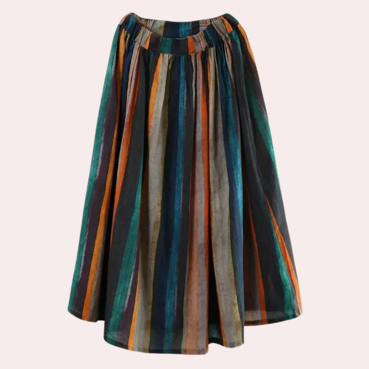 Stylish women's retro striped skirt - the perfect choice for any occasion!