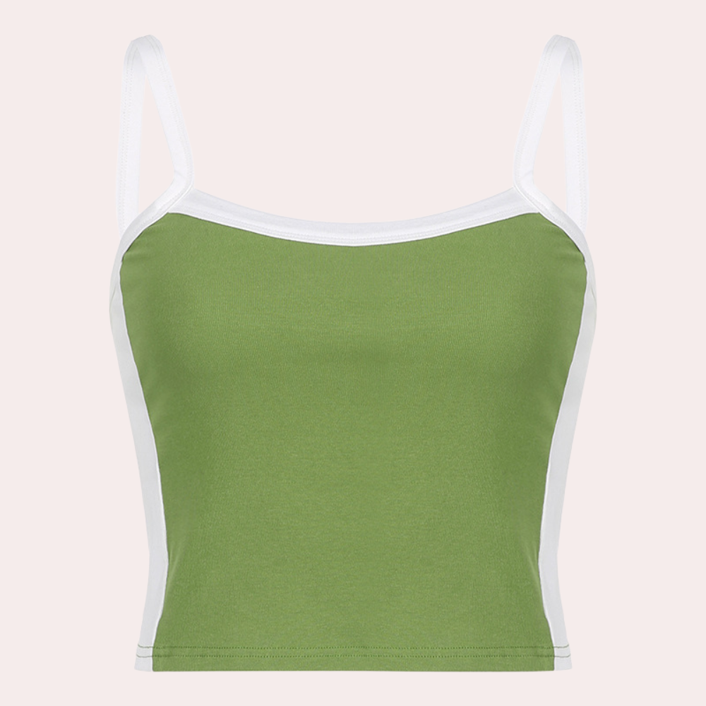A stylish women's top with thin straps that will add a chic and elegant touch to any outfit