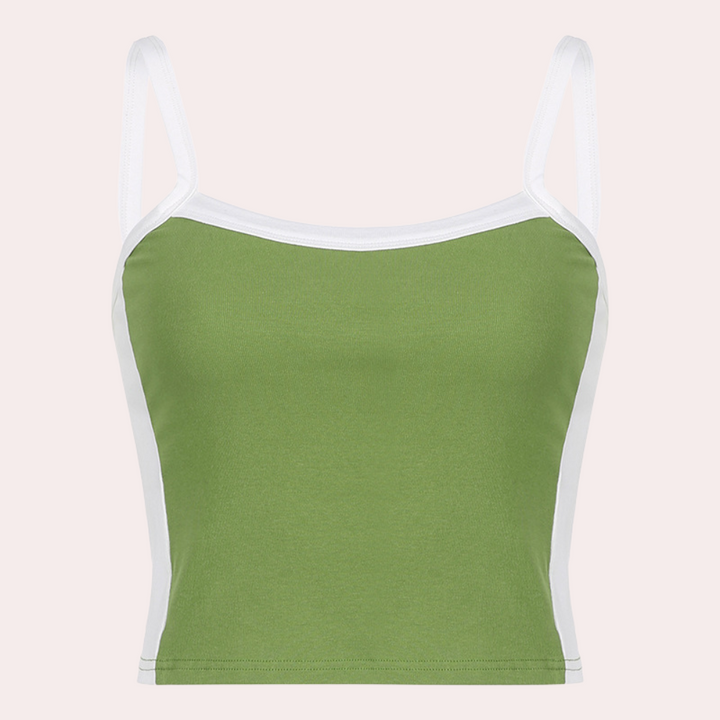 A stylish women's top with thin straps that will add a chic and elegant touch to any outfit