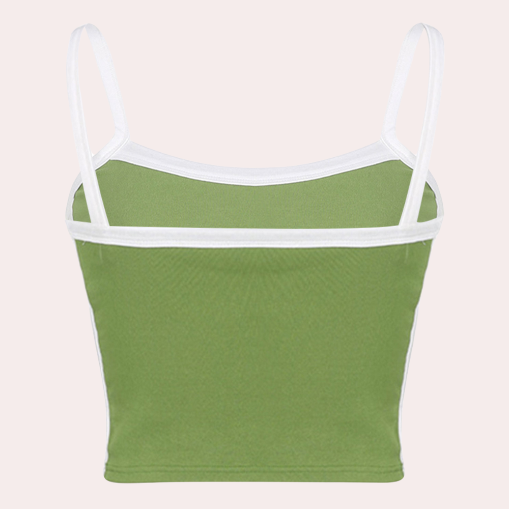A stylish women's top with thin straps that will add a chic and elegant touch to any outfit