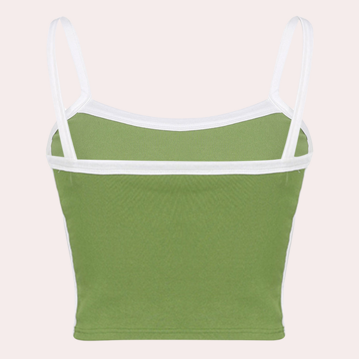 A stylish women's top with thin straps that will add a chic and elegant touch to any outfit