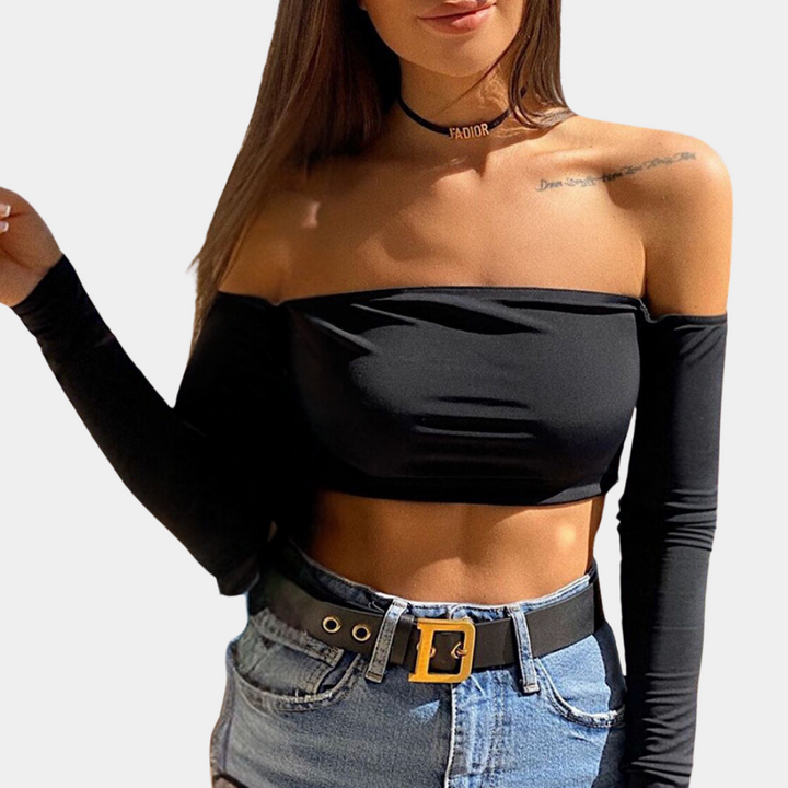 Women's stylish short-sleeved blouse