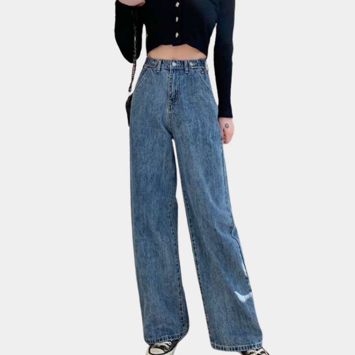 Fashionable wide-leg high-waisted trousers for women - the perfect choice for any occasion!