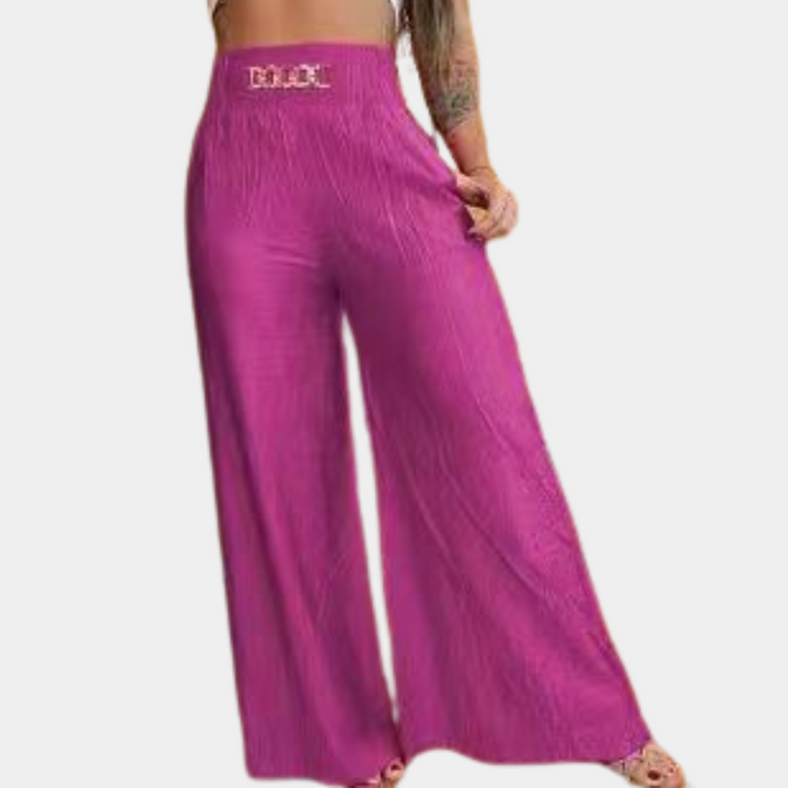 Elegant women's trousers with on-trend wide legs