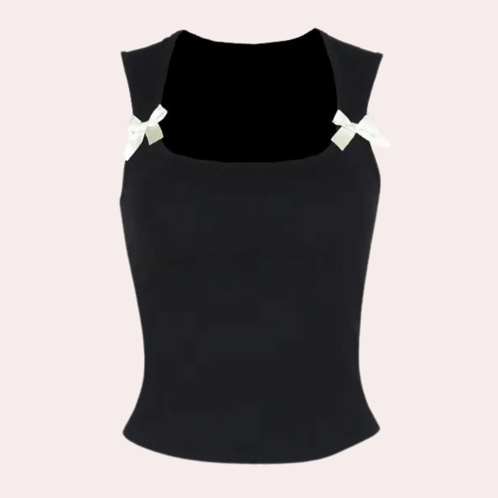Stylish women's blouse with elegant ribbon pattern