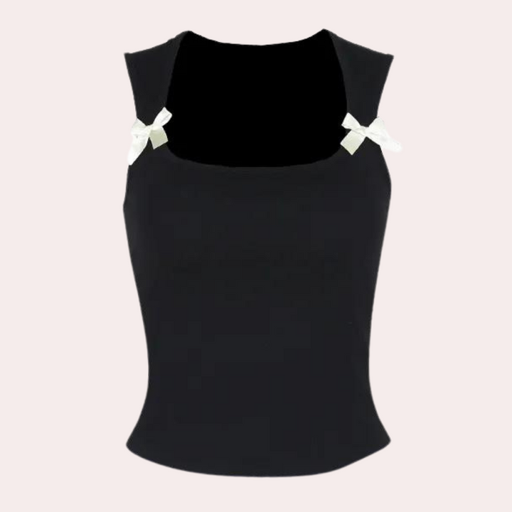 Stylish women's blouse with elegant ribbon pattern
