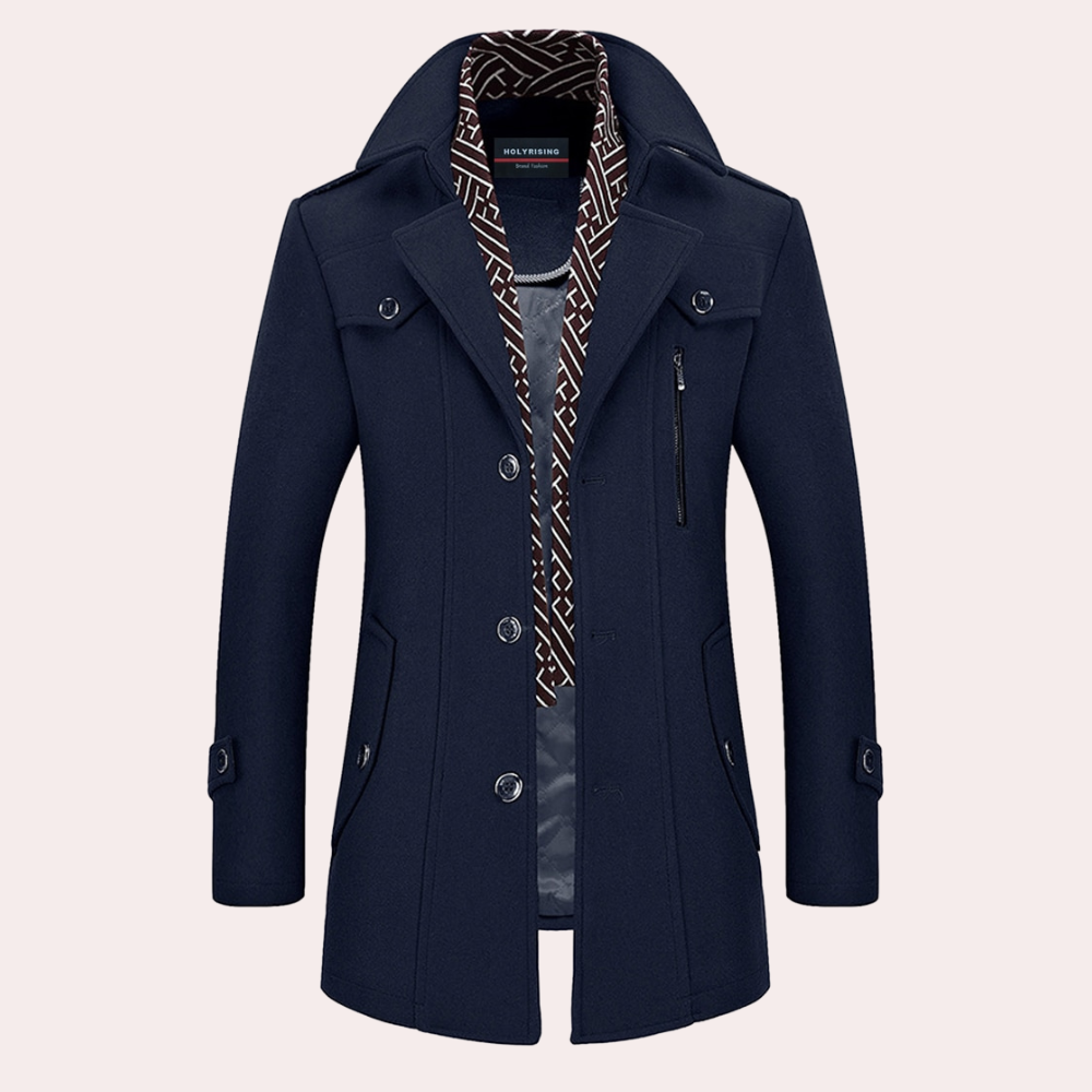 An elegant men's coat that will enhance your style and provide a sophisticated look