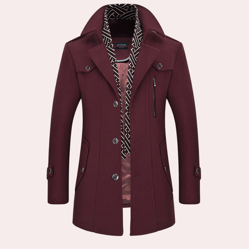 An elegant men's coat that will enhance your style and provide a sophisticated look