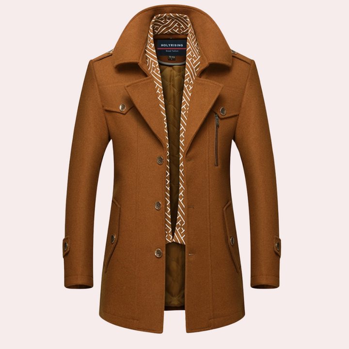 An elegant men's coat that will enhance your style and provide a sophisticated look