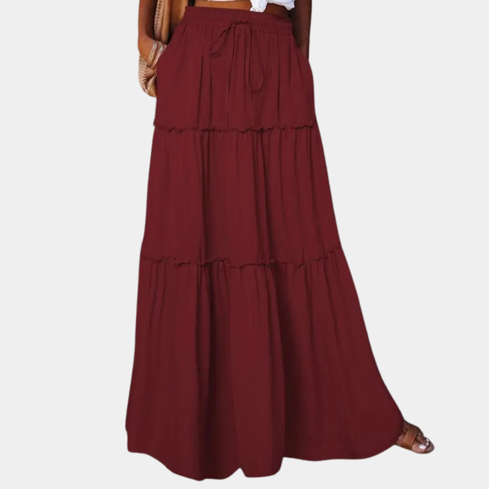Stylish long skirt for women in an elegant boho design