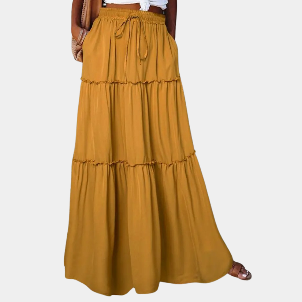 Stylish long skirt for women in an elegant boho design