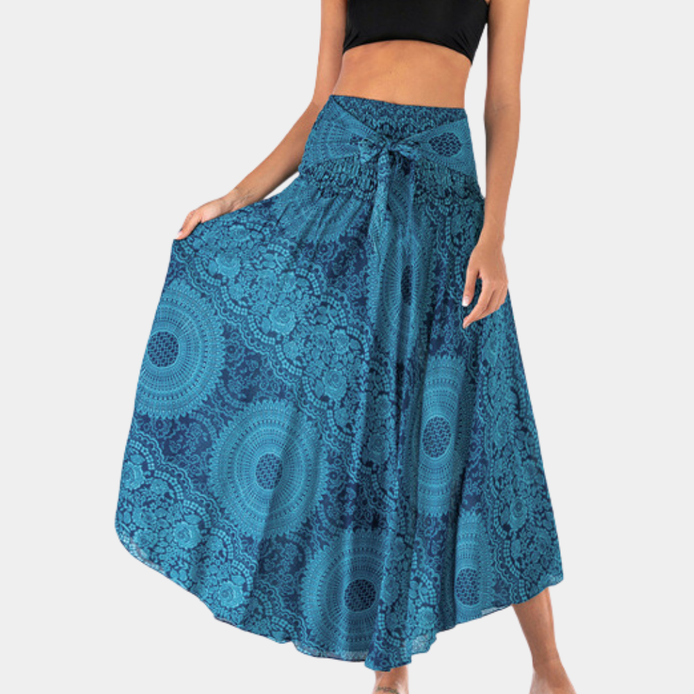 Elegant maxi skirt in bohemian style for women