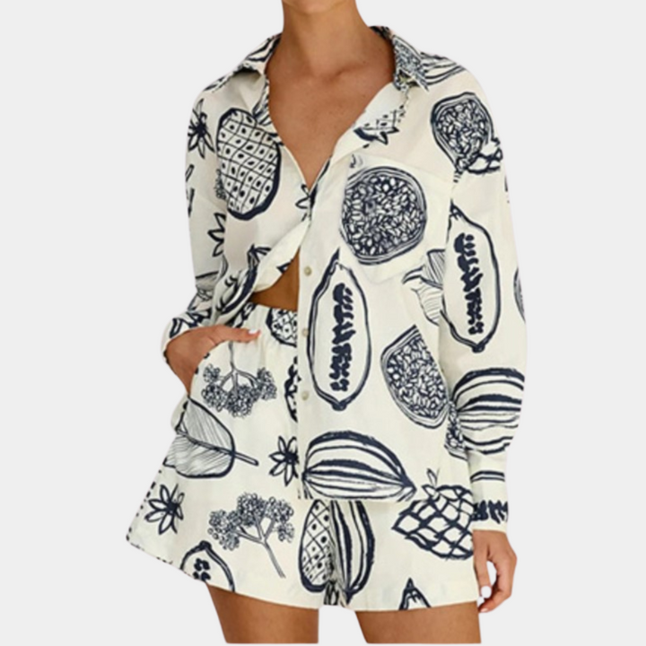 Stylish women's dress with on-trend patterns