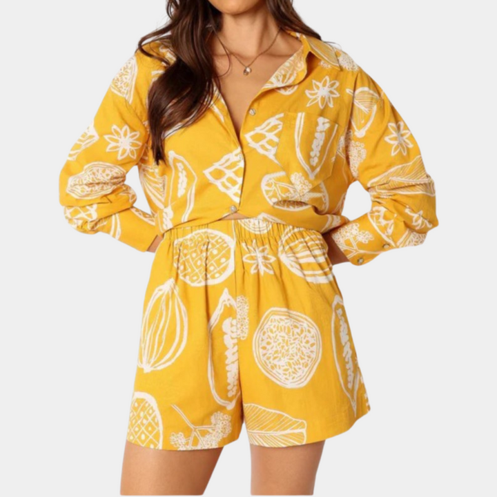 Stylish women's dress with on-trend patterns