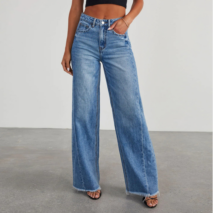 Stylish women's high-waisted jeans perfect for everyday wear