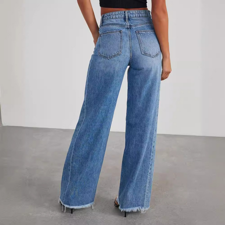 Stylish women's high-waisted jeans perfect for everyday wear