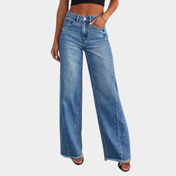 Stylish women's high-waisted jeans perfect for everyday wear