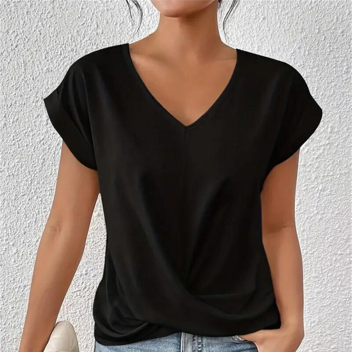 Elegant feminine blouse with a stunning V neckline