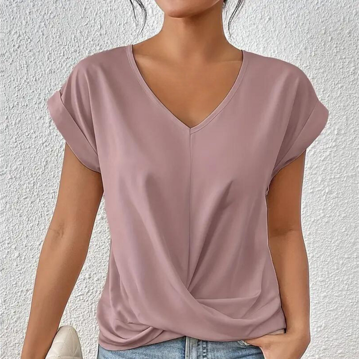 Elegant feminine blouse with a stunning V neckline