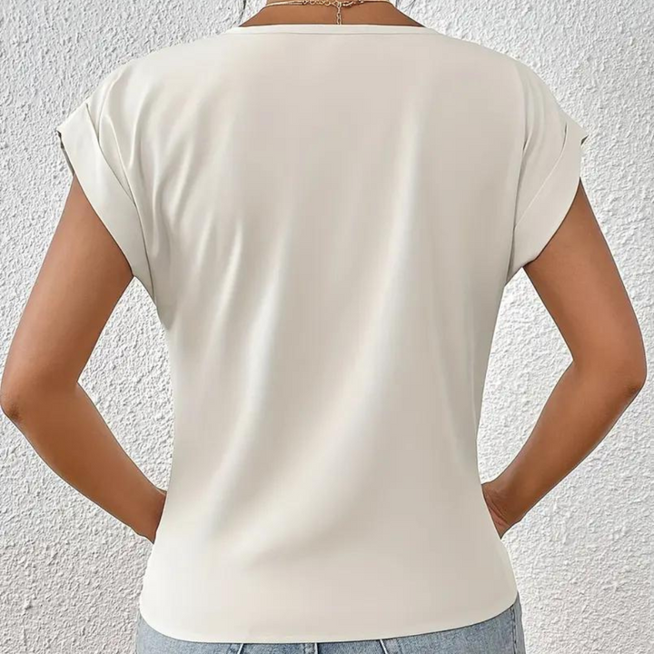 Elegant feminine blouse with a stunning V neckline