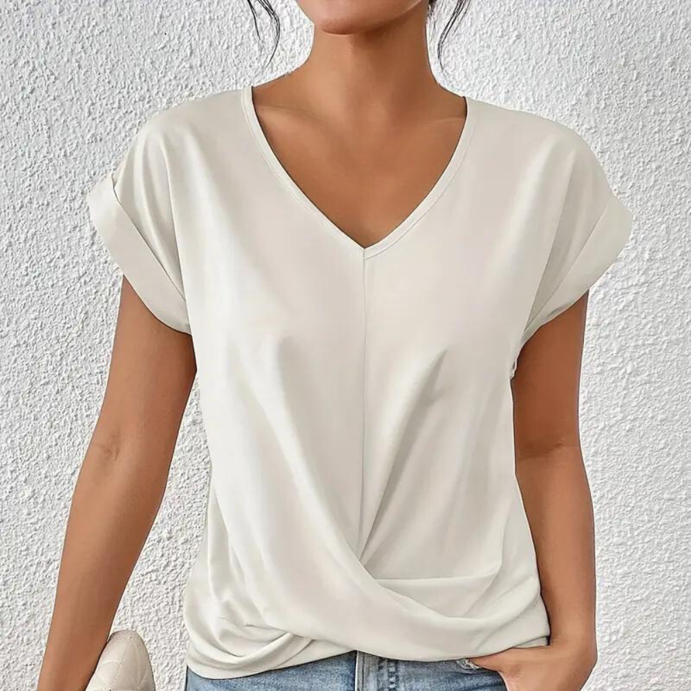 Elegant feminine blouse with a stunning V neckline
