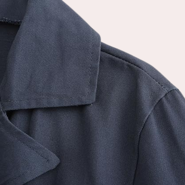 Elegant men's smart-casual blazer with modern two-button placket