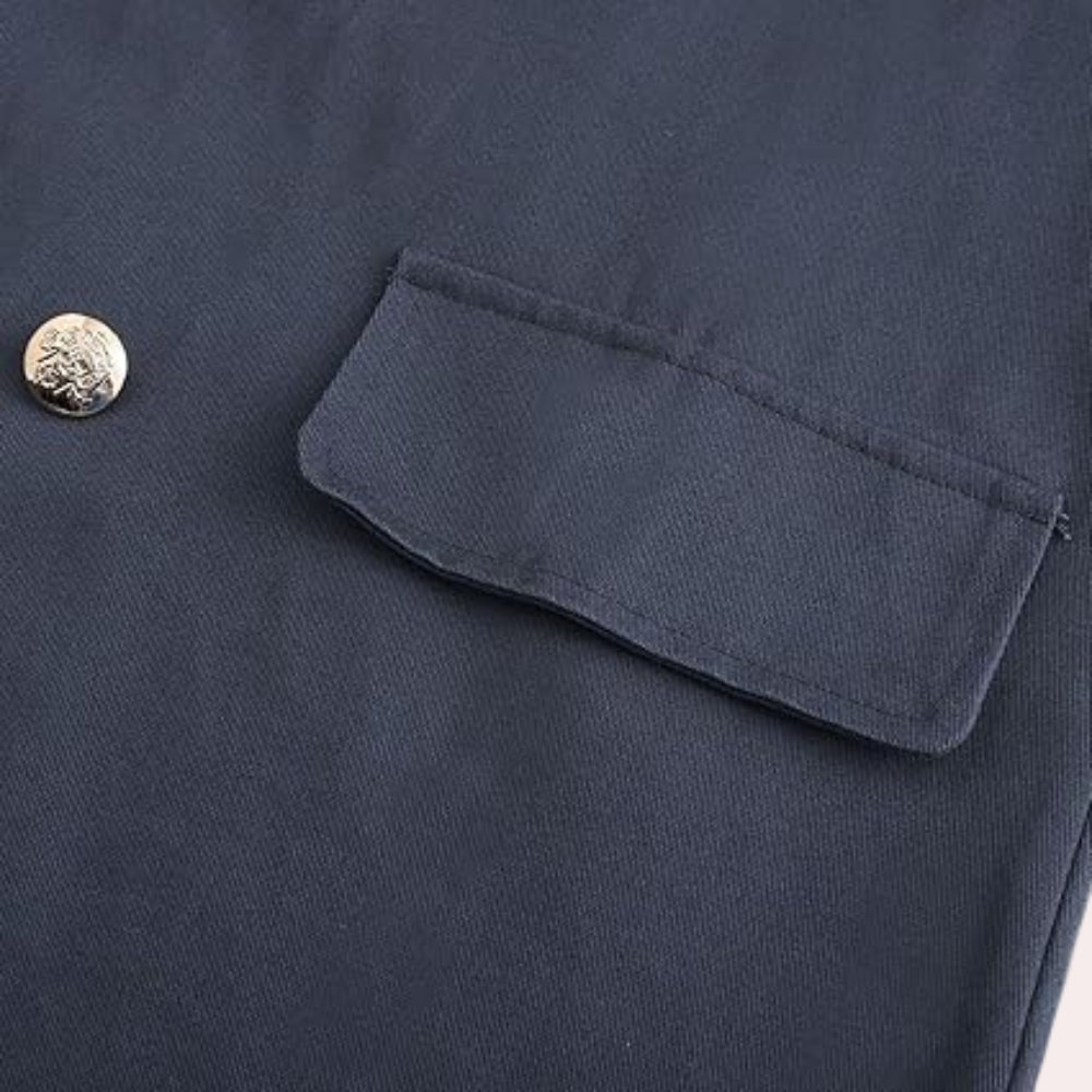 Elegant men's smart-casual blazer with modern two-button placket
