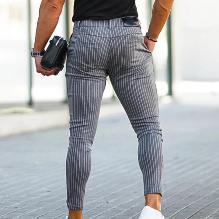 Stylish and comfortable men's chino trousers with unique stripes from Zlatko brand