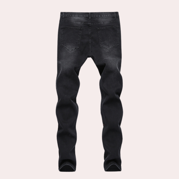 Elegant men's Pietro jeans with an exclusive artistic finish
